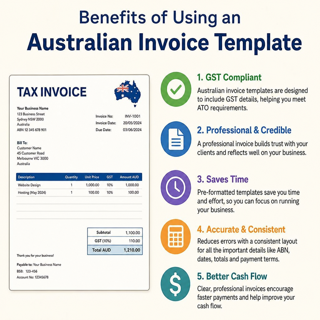 Benefits of using an Australian invoice template