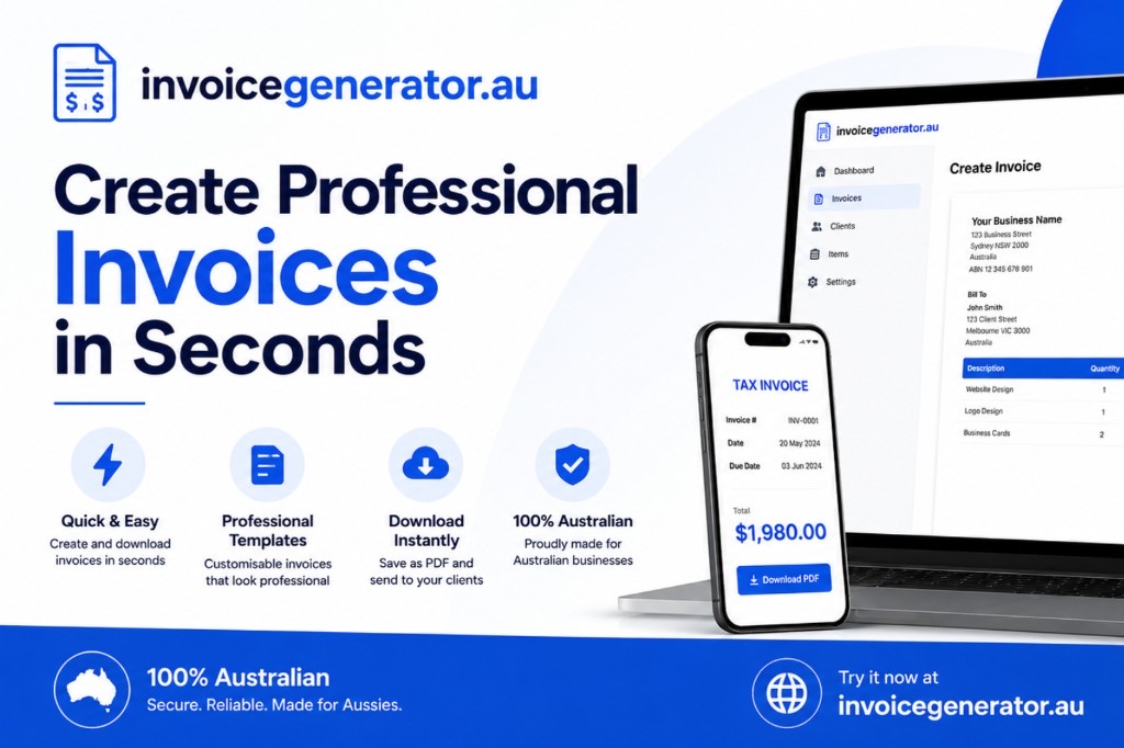 Free Australian Invoice Templates | Download PDF